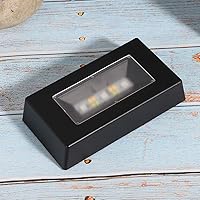 Vista 2 de Base de luz LED, placa de exhibición iluminada para arte de vidrio 3D, pedestal multicolor para cristales, acrílico, joyas, base iluminada que