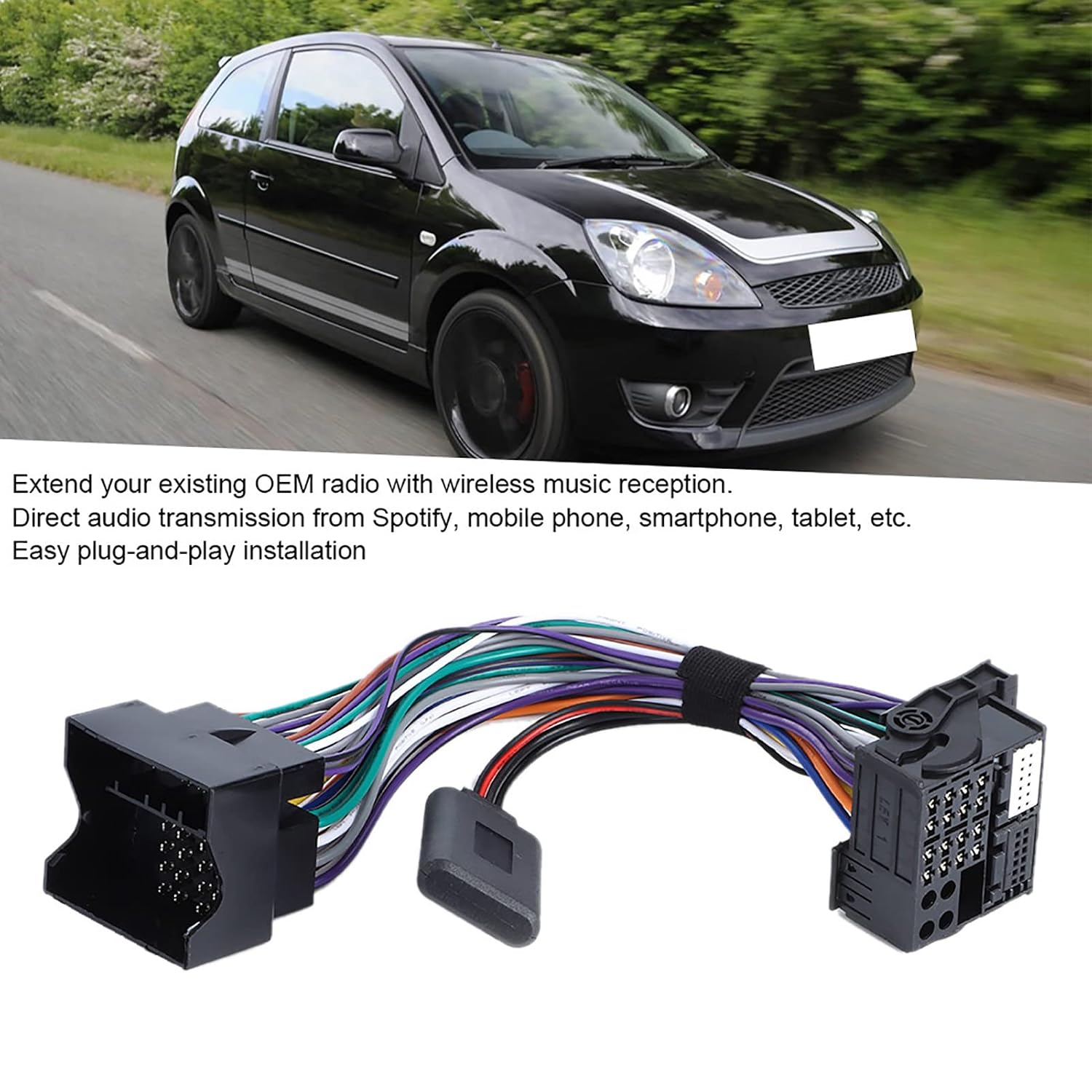 Audio Streaming Adapter Wireless Music Receiver Extend Original Radio Function for Kuga 5000C 6000CD