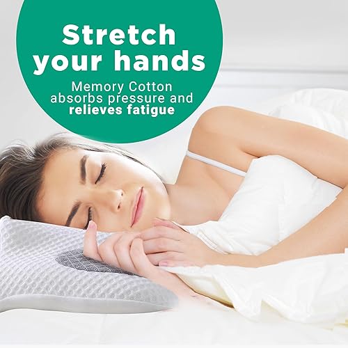 Miniatura 5 de EHUNTERSHUB - Almohada cervical para aliviar el dolor de cuello de 23.62 x 13.78 x 5.91 pulgadas, almohada cervical duradera de espuma viscoelástica