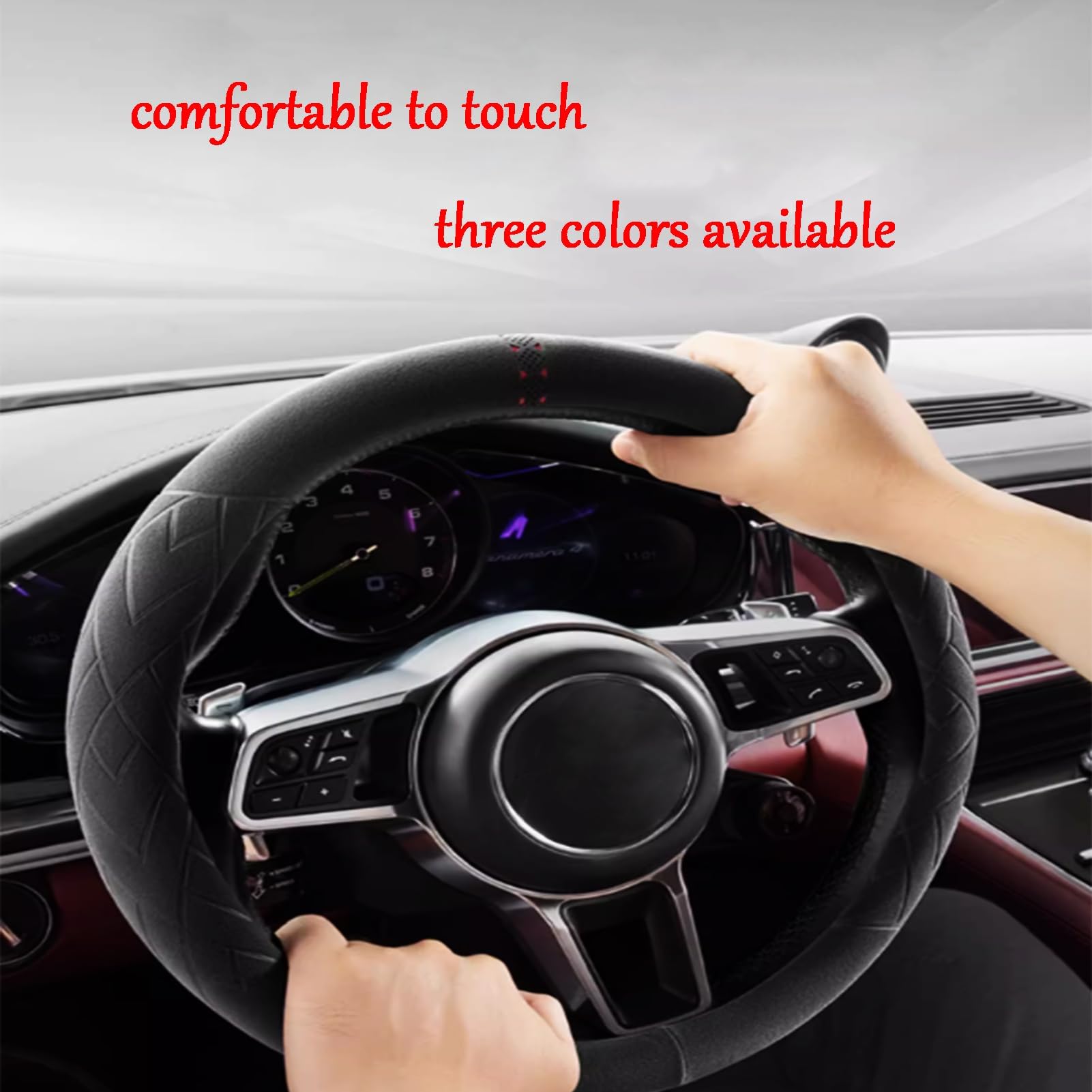 Lenkradbezug, Auto lenkradbezug Steering Wheel Cover lenkradhülle lenkrad bezug Auto lenkradschutz lenkradschoner, für Mitsubishi Lancer 2006-2025 zubehör,Shape D-D-Blue