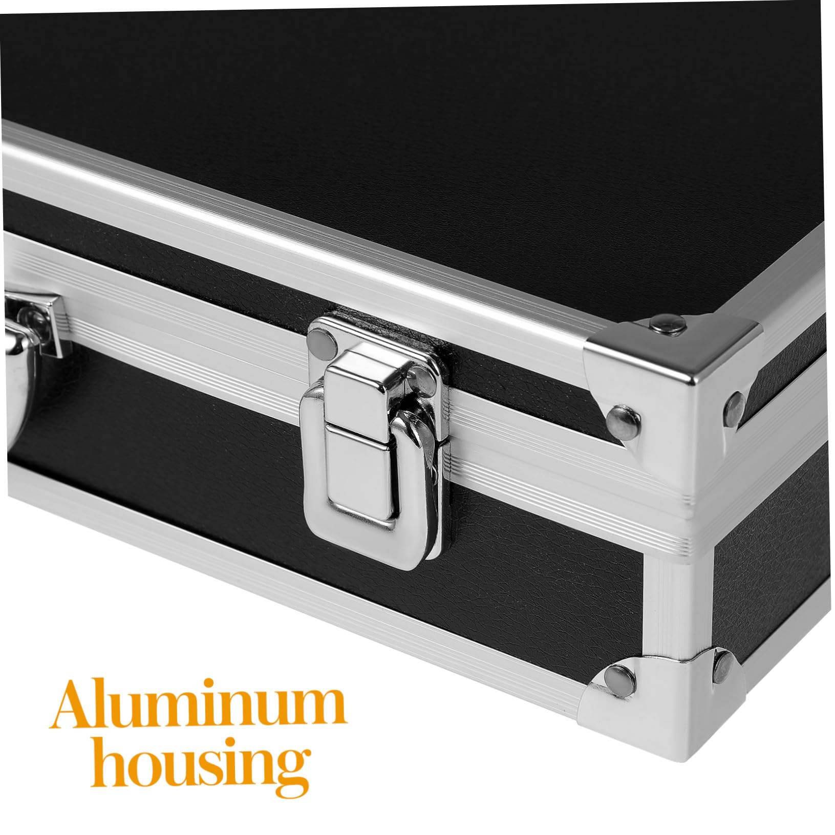 Boîte à Outils Multifonction Grosse Capacité en Alliage D'aluminium, Noire