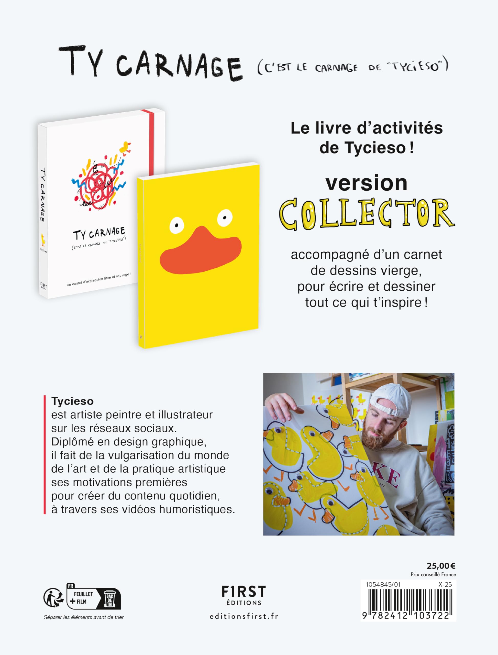 Ty Carnage - le coffret collector avec un carnet d'artiste: livre d'activités + carnet à remplir - offre cadeau - loisir artistique - par l'artiste des réseaux Tycieso