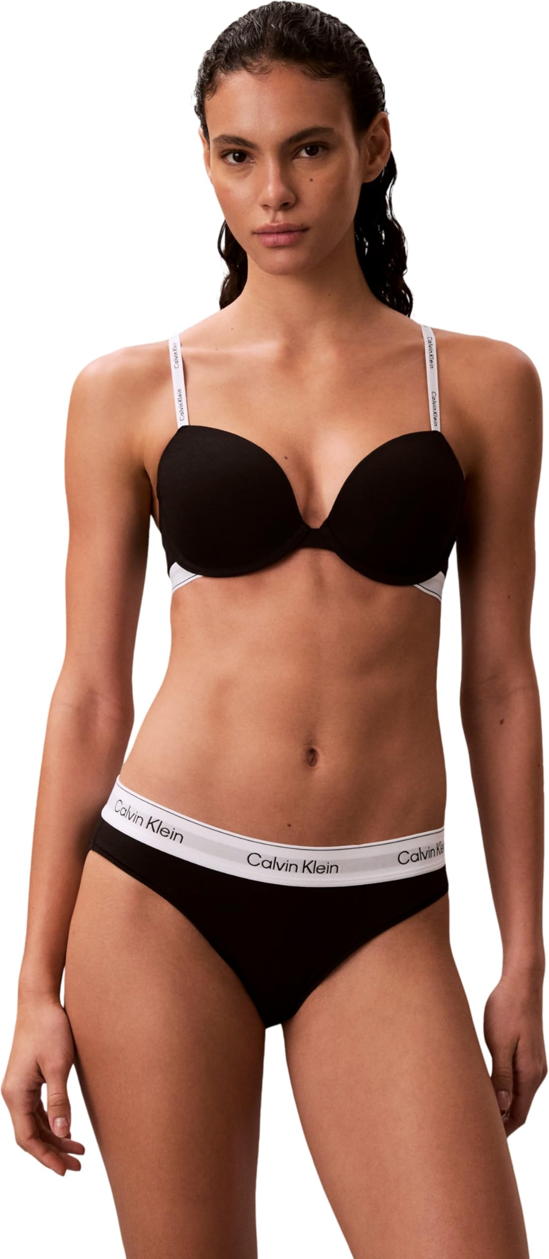 Calvin Klein Women's Black Demi Bra in Size 34C, Sports Direct