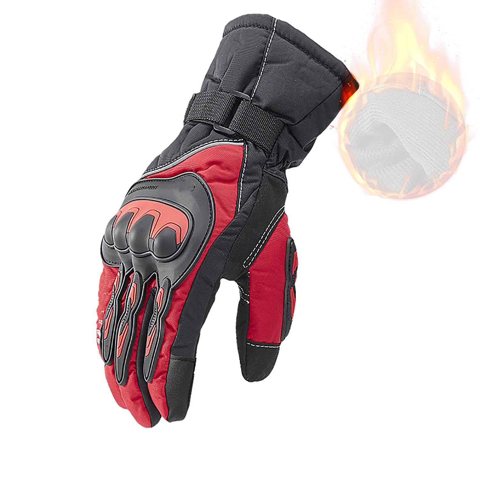 Gants de Moto pour Hommes Écran Tactile Hiver Imperméable à l'eau Équipement Chevalier Mitaines Chaudes D'enduro VTT Motoneige Ski Cyclisme