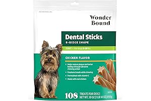 Wonder Bound Dental Sticks: Delightful Chicken Flavored Chews for Tiny Dogs
