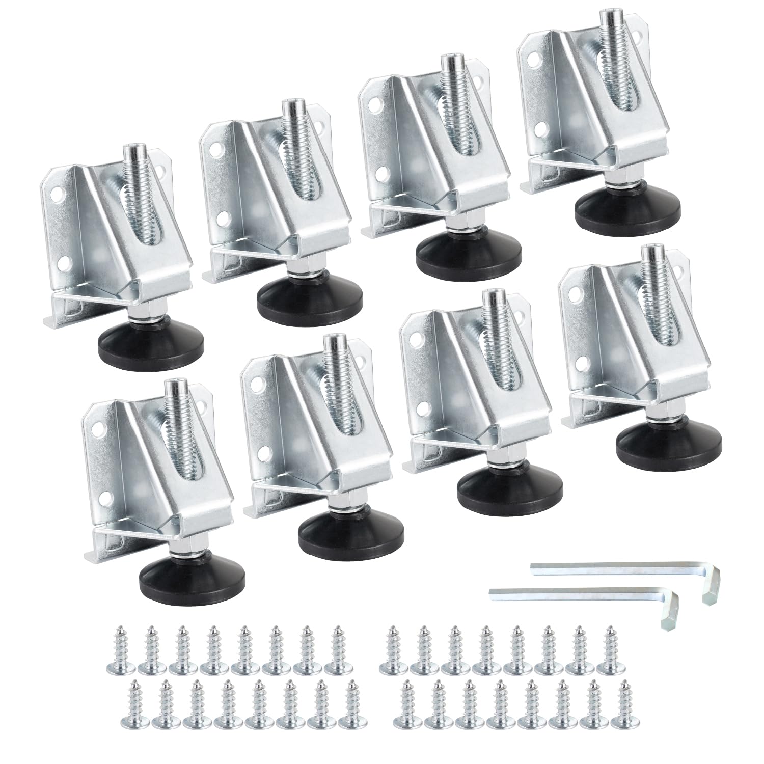 POWERTEC Leveling Feet 8PK with Lock Nuts