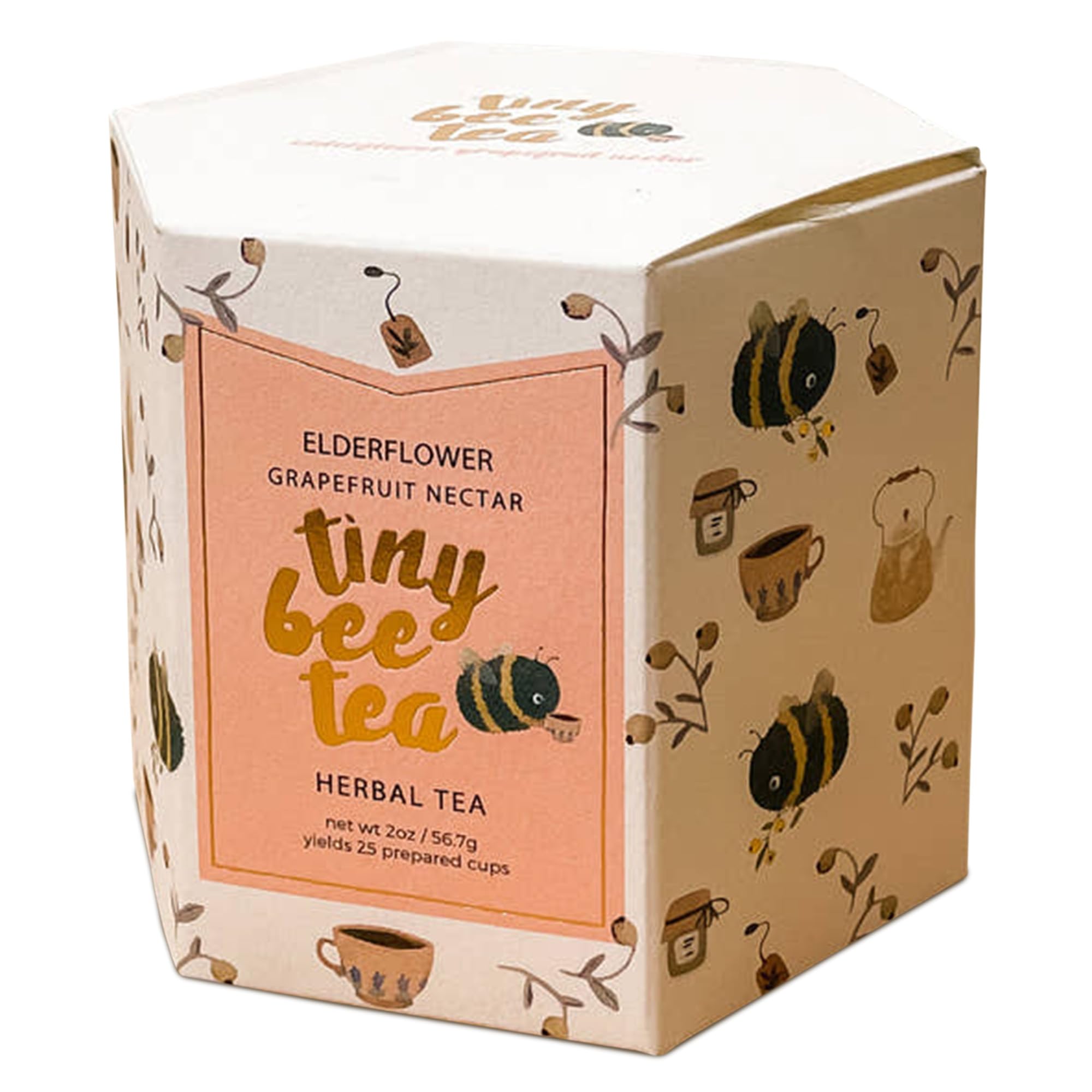 Sips by Elderflower Grapefruit Nectar Herbal Tea | Loose Leaf Tea | Caffeine Free Tea | 2 oz Gift Box | Tea Gift Sets