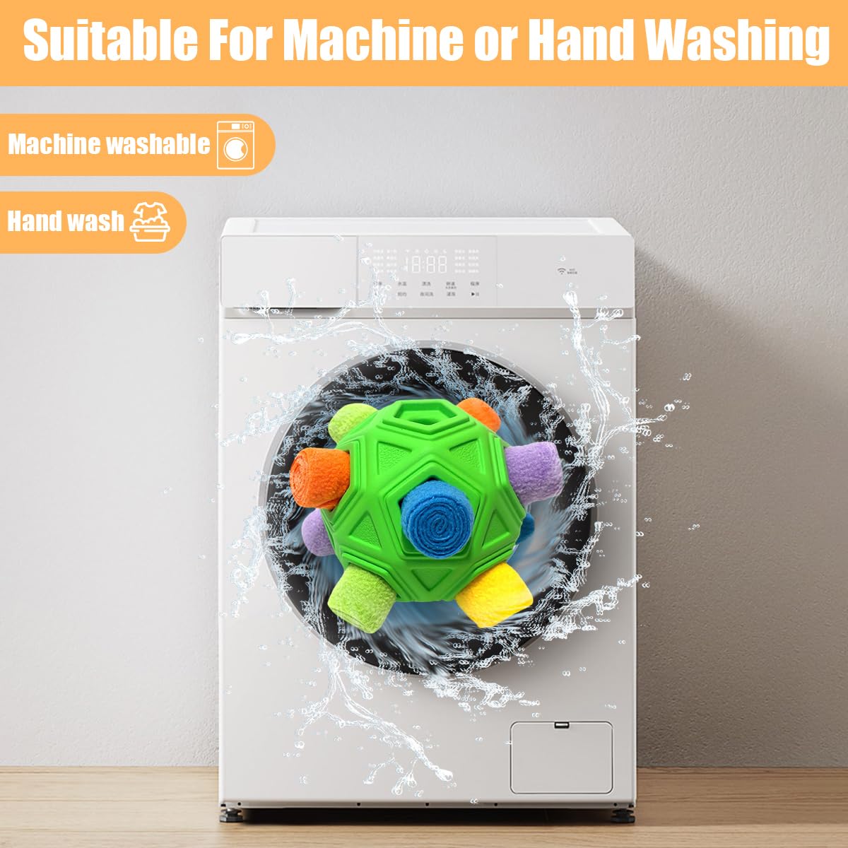 Dog Snuffle Ball-Interactive Puzzle Dog Toys Encourage Natural Foraging Skills Slow Feeder for Training and Stress Relief, Cloth Strip Hiding Food Chew Toys with Squeaky Carrot Toy for Any Size - image 7