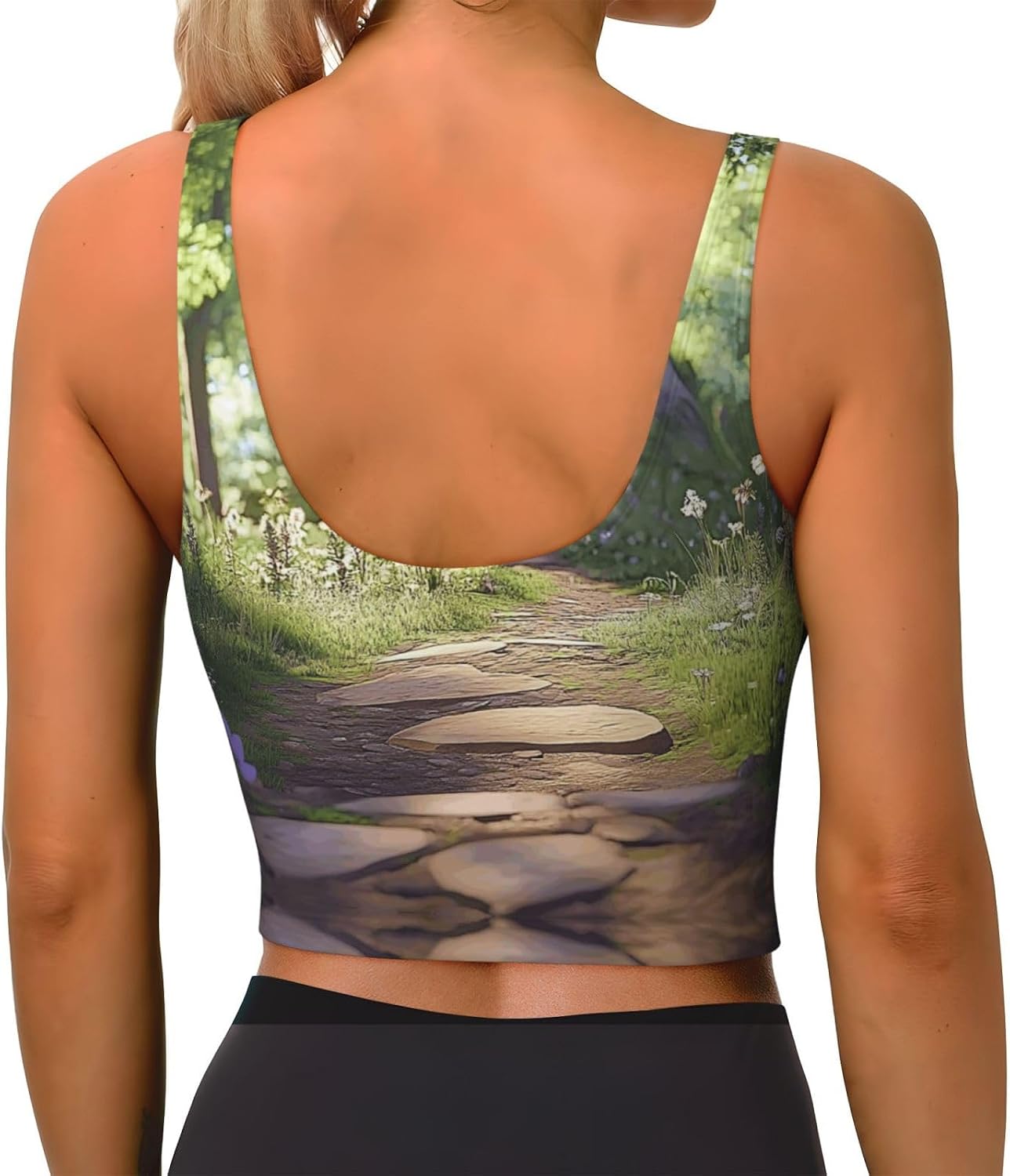 Enchanted Forest Path Women's Sports Bras - High Support Workout Tops for Women