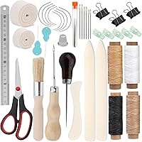 Vista 9 de Kit de encuadernación de libros de 41 piezas, 3 piezas de plegadera de hueso, marcador de papel, herramienta para plegar papel, kit de herramientas