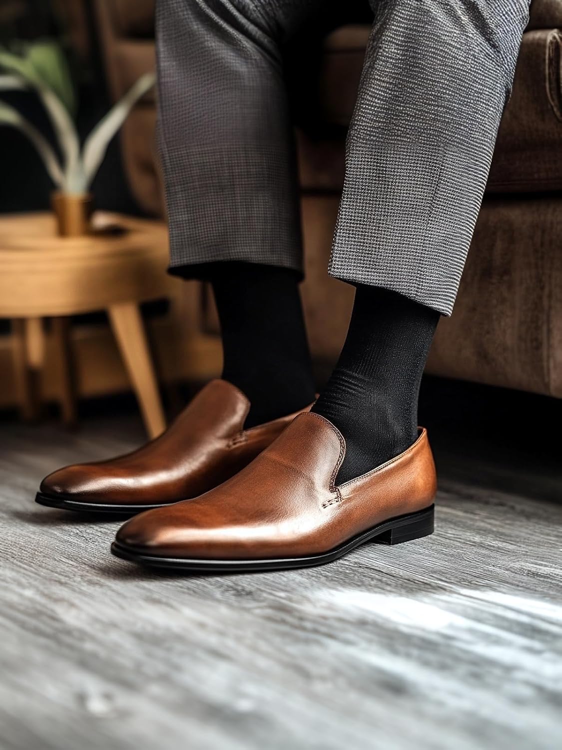 Dress Socks for Men, Adult Cotton Crew Socks 9-12 - Image 9