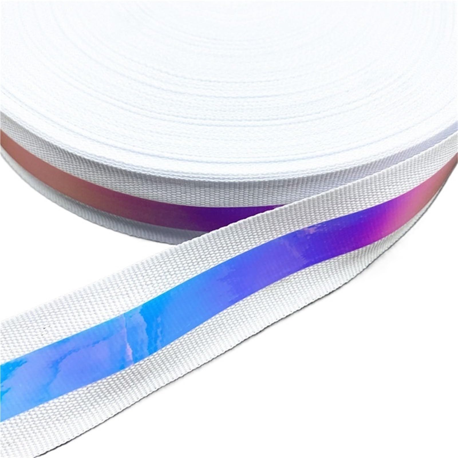 MRVAKDYDI Elastic Reflective Tape for Clothing, Reflective Sewing Ribbon Grosgrain For Clothing Multicolor 25mm x 5 yards(Color-01)