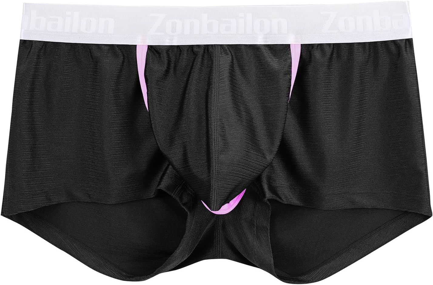 JINSHI Men’s Sexy Open Front Boxer Briefs Glossy Silk Boxer Shorts Soft Breathable Comfortable Underwear Multipack - Image 3