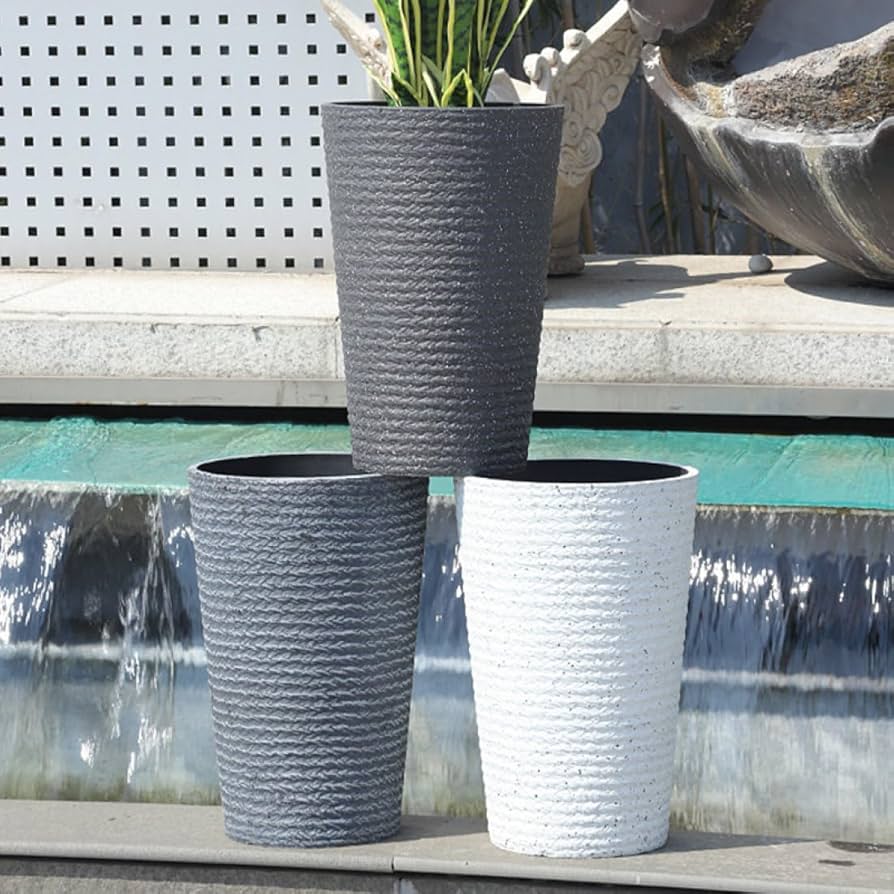 Amazon.co.jp: プラ鉢 植木鉢 プラスチック 特大 背が高い 軽量