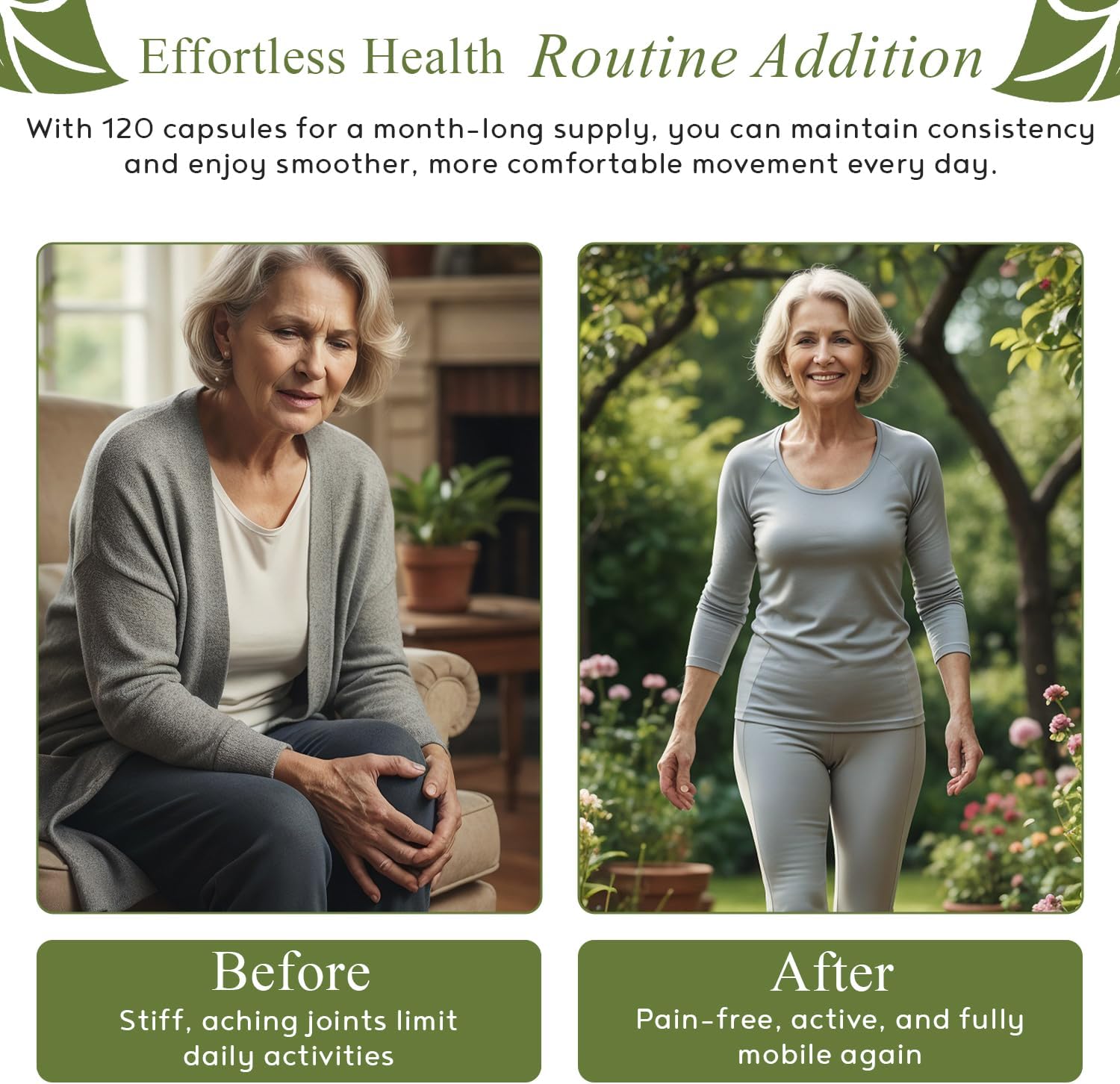 M.D. Joint - Experts Formulated Supplement - Joint Supplements for Women & Men, Knees, HIPS, Ankles, Collagen, Hydrolyzed, Glucosamine Chondroitin MSM, BioPerine, Turmeric - 120 Capsules (Pack of 1)