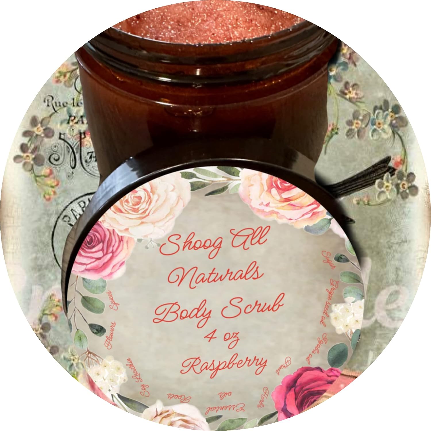 All Natural Sugar Body Scrub (Raspberry)