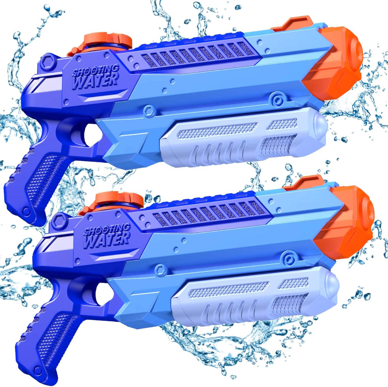 Water Gun, WOLKEK Water Guns for Kids, 2 Pack Long Range High Capacity Squirt Guns Toy, Pool Toys Water Toys for Swimming Pool Beach Sand Outdoor, Summer Gifts for Boys Girls (Green) : Toys & Games
