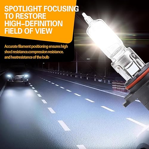 Miniatura 5 de Tesnaao Paquete de 2 bombillas halógenas para automóvil, 12 V 55 W, lámparas de cuarzo para automóvil, reemplazos de bombillas duraderos,