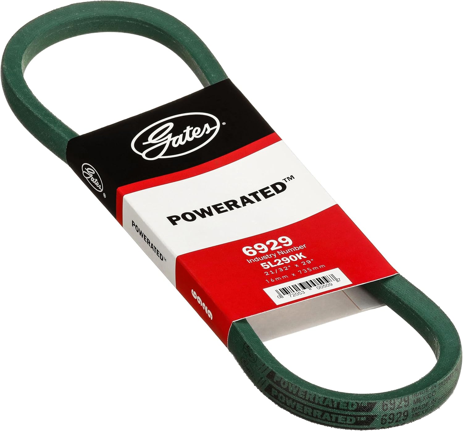 Gates 6929 PoweRated FHP Medium Horse-Power V-Belt Black, 29" x 21/32"