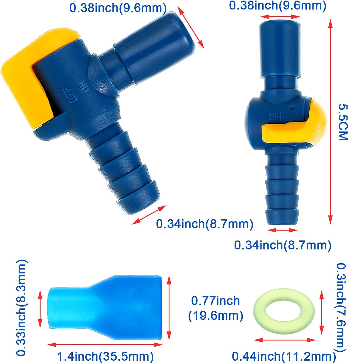 6 Pieces Bite Valve Replacement Bite Valve Silicone Nozzles 4 Pieces Shut-Off Valve 2 Pieces Rubber Sealing O-Ring and Insulated Tube for Hydration Pack Bladder Cycling Hiking Climbing Supplies : Sports & Outdoors