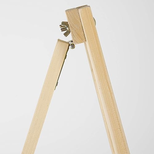 Miniatura 3 de M&T Displays Caballete de arte rústico de madera oscura, soporte de altura ajustable, trípode de madera para dibujo, pintura, soporte de lienzo,