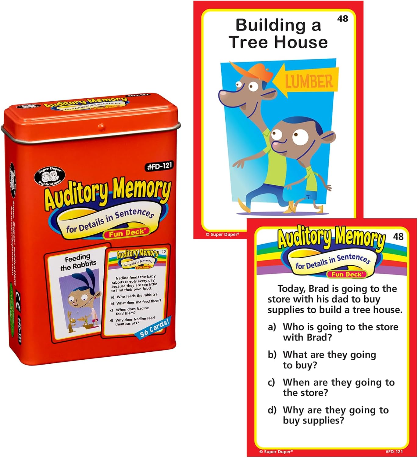 Super Duper Publications | Auditory Memory for Details in Sentences Fun Deck | Listening Comprehension Flash Cards | Educational Learning Materials for Children image 2
