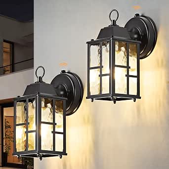 OKELI Dusk to Dawn Outdoor Wall Lights, Waterproof Lanterns, Front Porch Sconce Lighting, 2 Pack