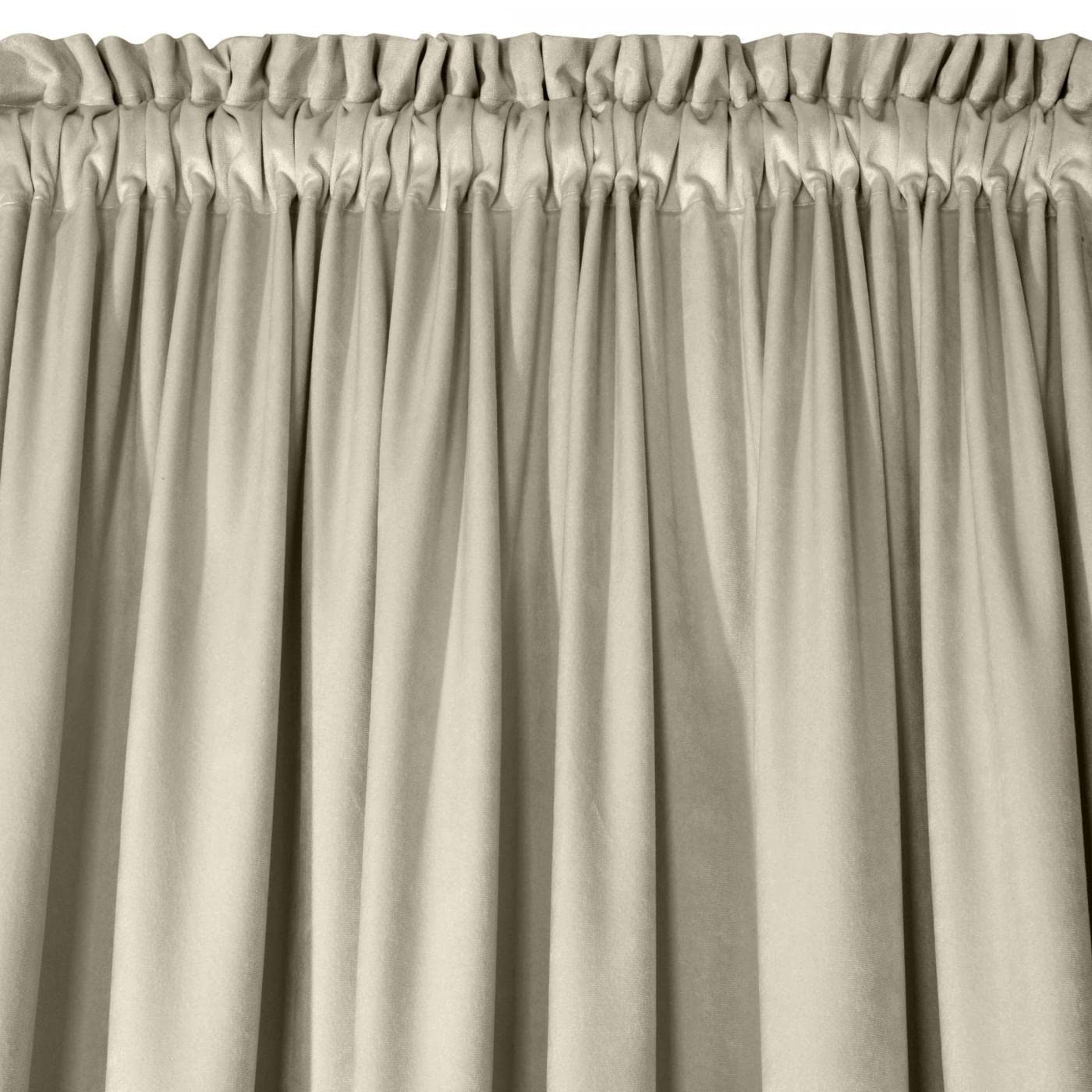 Eurofirany Design91 ROSA Soft Plain Opaque Velvet Curtain with Tape For Rail, 1 Unit - Image 2