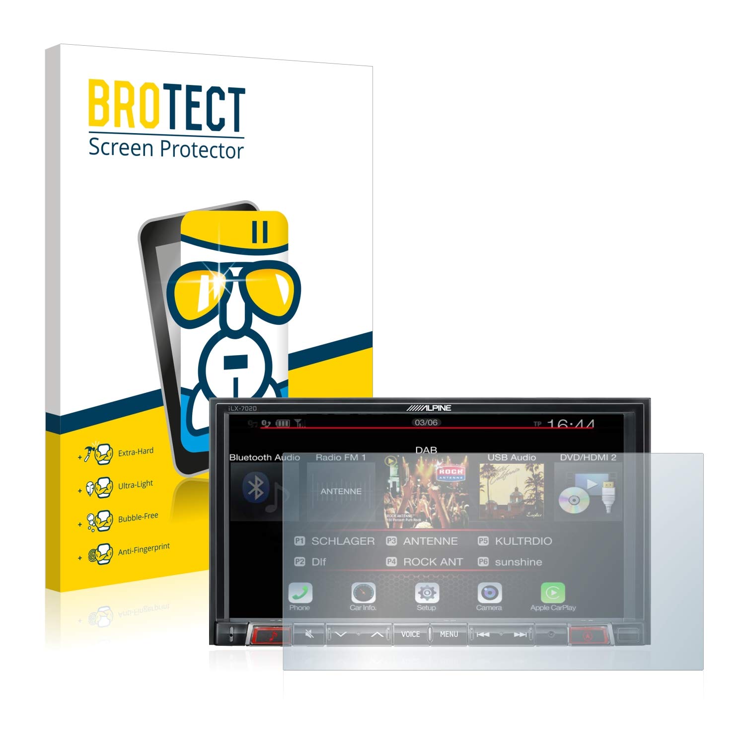 Pellicola Protettiva In Vetro Ibrido Brotect AirGlass Per Pioneer DJM-V10 – Durezza 9H, Antimpronta E Ultra Sottile, Made In Germany