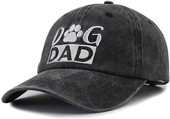 Xpayzere 2 PCS Dog Mom and Dad Hats for Women Men, Adjustable Cotton Embroidered Matching Couple Pet Lovers Baseball Cap