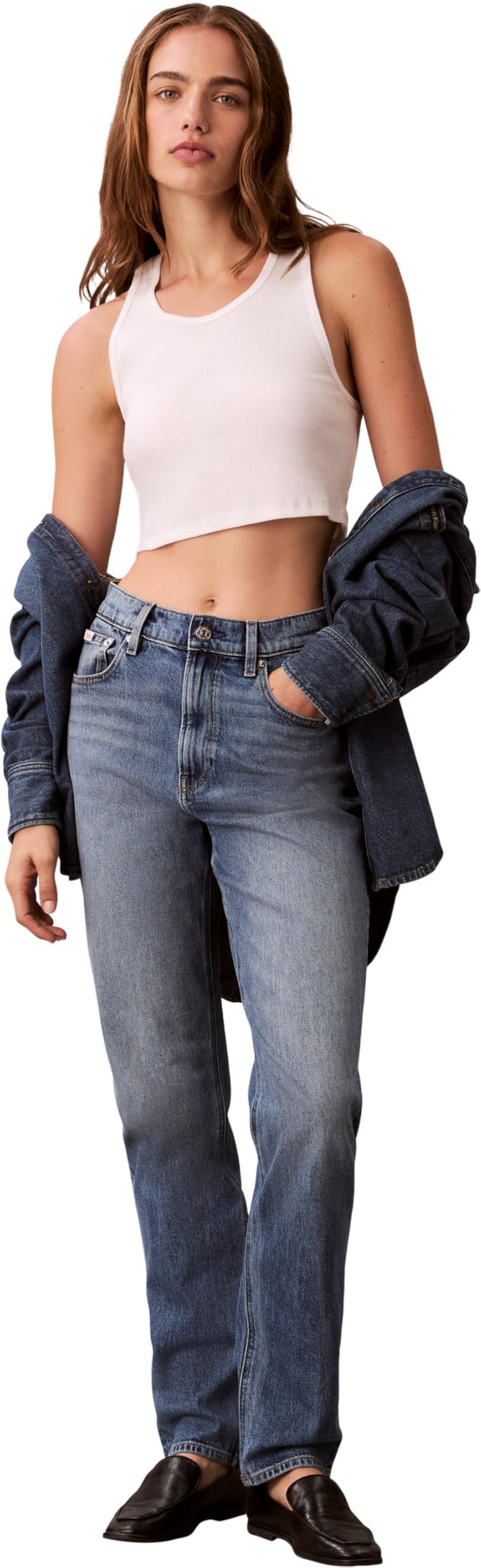 Calvin Klein New Mom Jean Delaware Lv047d841g - Jeans Mujer