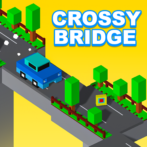 ¡Crossy Bridge! Conduce tu coche por plataformas móviles.