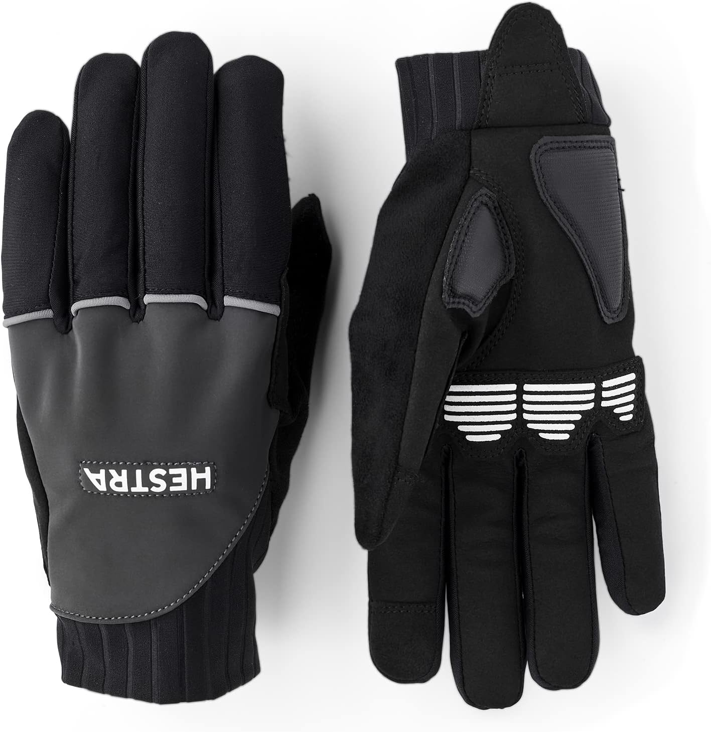 Hestra Unisex Bike Reflective Long Full 5-Finger Glove I Windrproof, Everyday Cycle & Mountain Biking Gloves