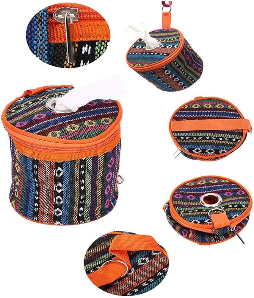 Uhat Outdoor Roll Paper Storage Holder Ethnic Style Foldable Toilet Paper Case Box with Hanging Loop for Camping Tent : Amazon.co.uk: DIY & Tools