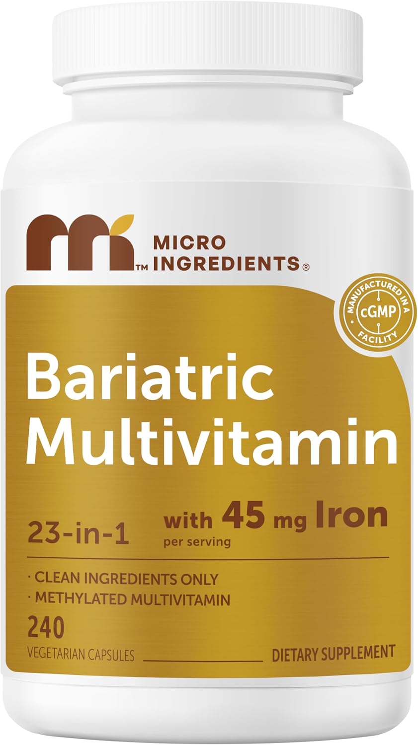 Micro Ingredients Bariatric Multivitamin with Iron, 240 Ct, 4 Month Supply