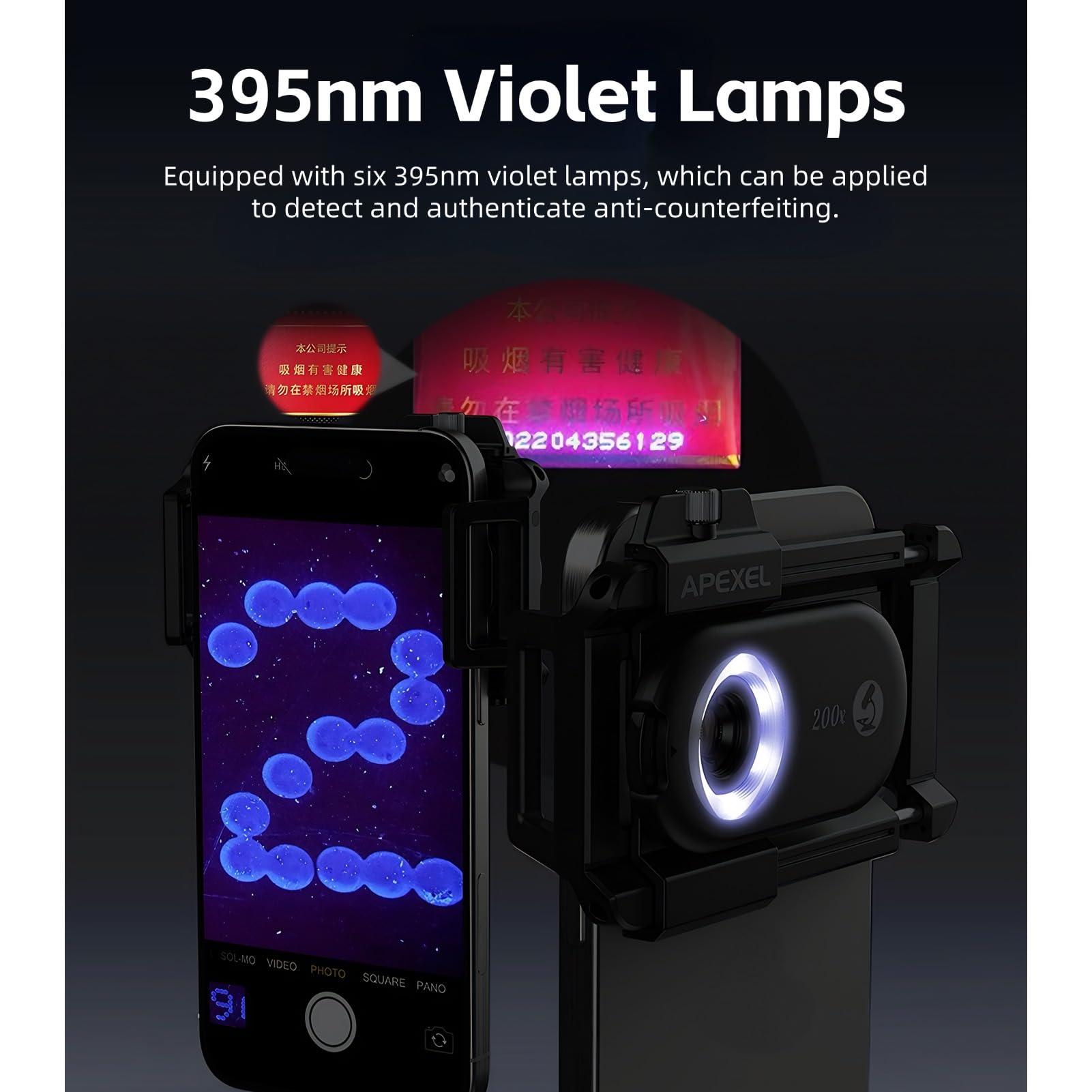 Obiektyw Makro do Telefonu, Obiektyw do Fotografii Makro ze światłem Wypełniającym LED i Filtrami CPL, Zestaw Kieszonkowego Obiektywu Makro do Telefonu Komórkowego Przystawka do