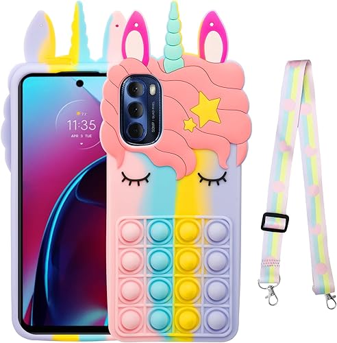 Oududianzi Funda antiestrés para Moto G Stylus 4G 2022, funda de silicona suave y divertida para niñas y mujeres, diseño de dibujos animados en 3D,