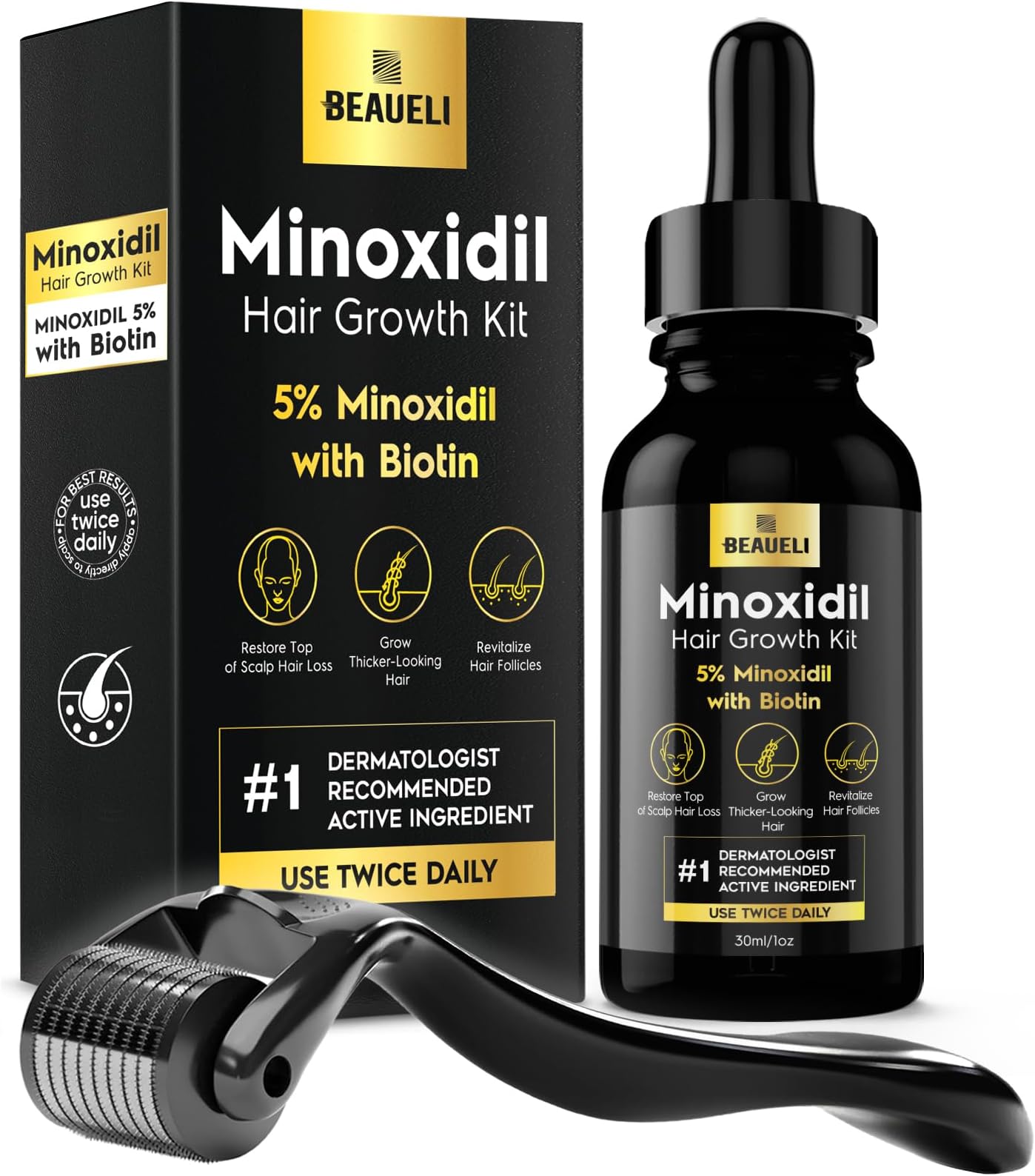 5 Minoxidil Hair Growth and Regrowth Kit for Men and