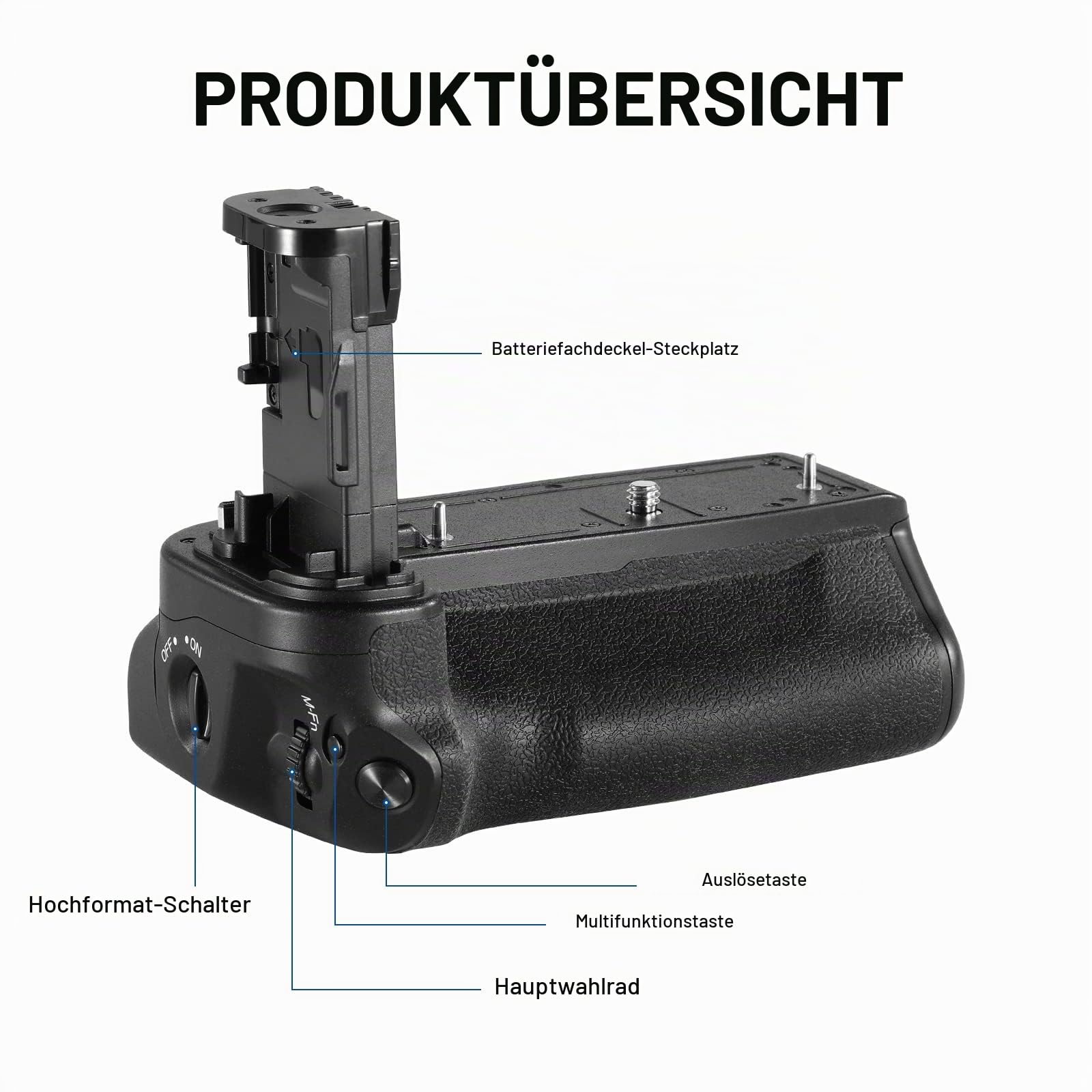 NEEWER Batteriegriff Ersatz für BG-R10 Kompatibel mit Canon EOS R5 R5C R6 R6 Mark II spiegellosen Kameras, angetrieben von LP-E6/LP-E6N/LP-E6NH Batterien für stabile vertikale Aufnahmen