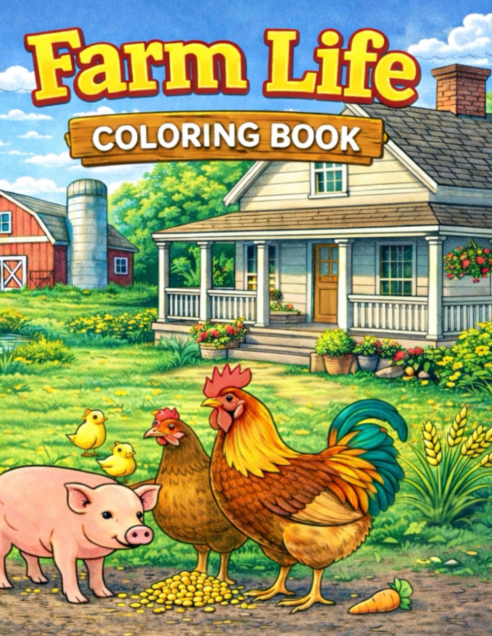 Farm Life: Coloring Book