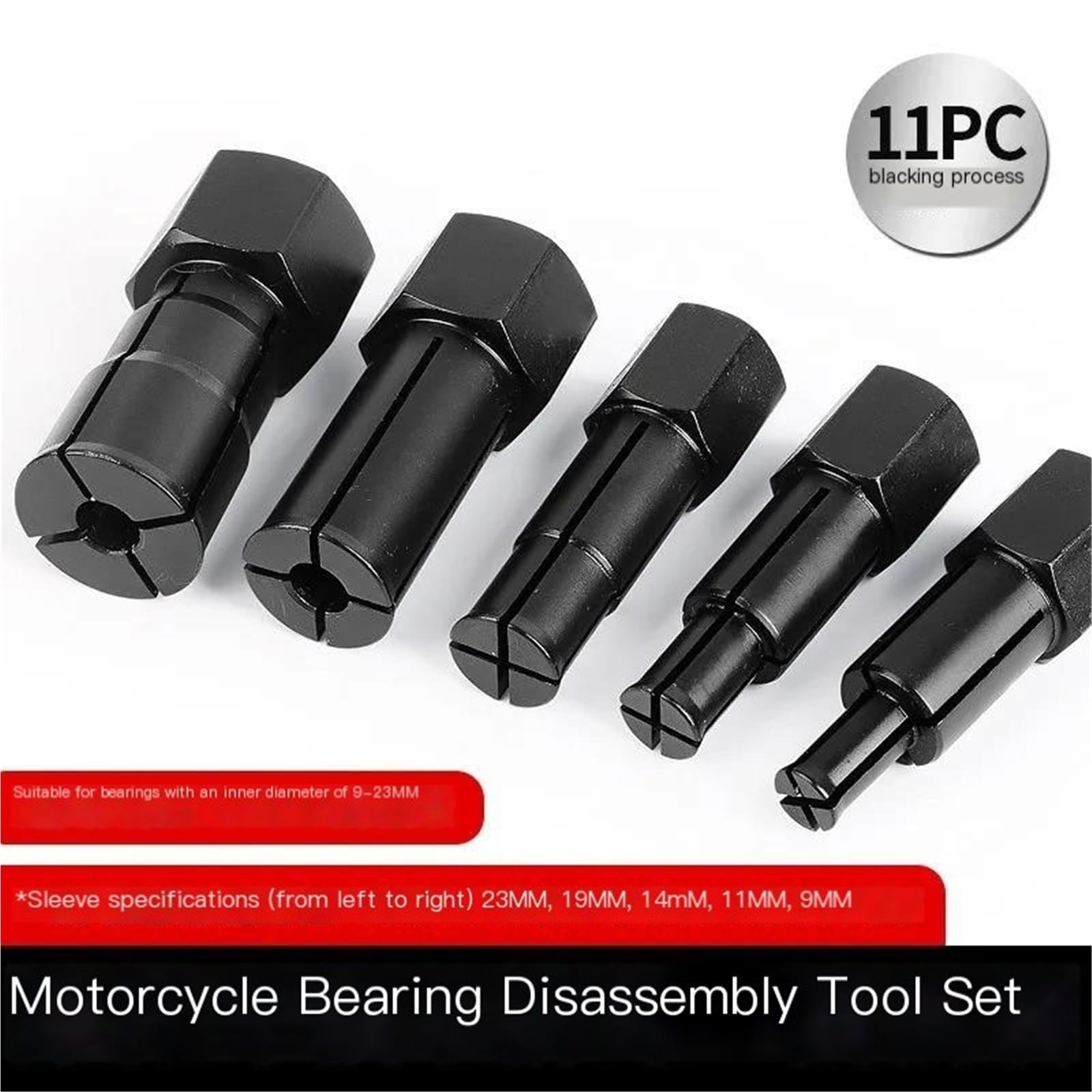 11 pezzi 1/2" Attrezzo per l'installazione del tirante interno della motocicletta, set di estrattori per cuscinetti ruota