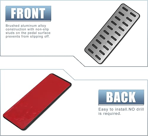 Miniatura 5 de X AUTOHAUX Cubierta del pedal del reposapies del vehículo Accesorios para automóviles Repalcemnt para Hyundai Elantra 1992-2022 tono plateado