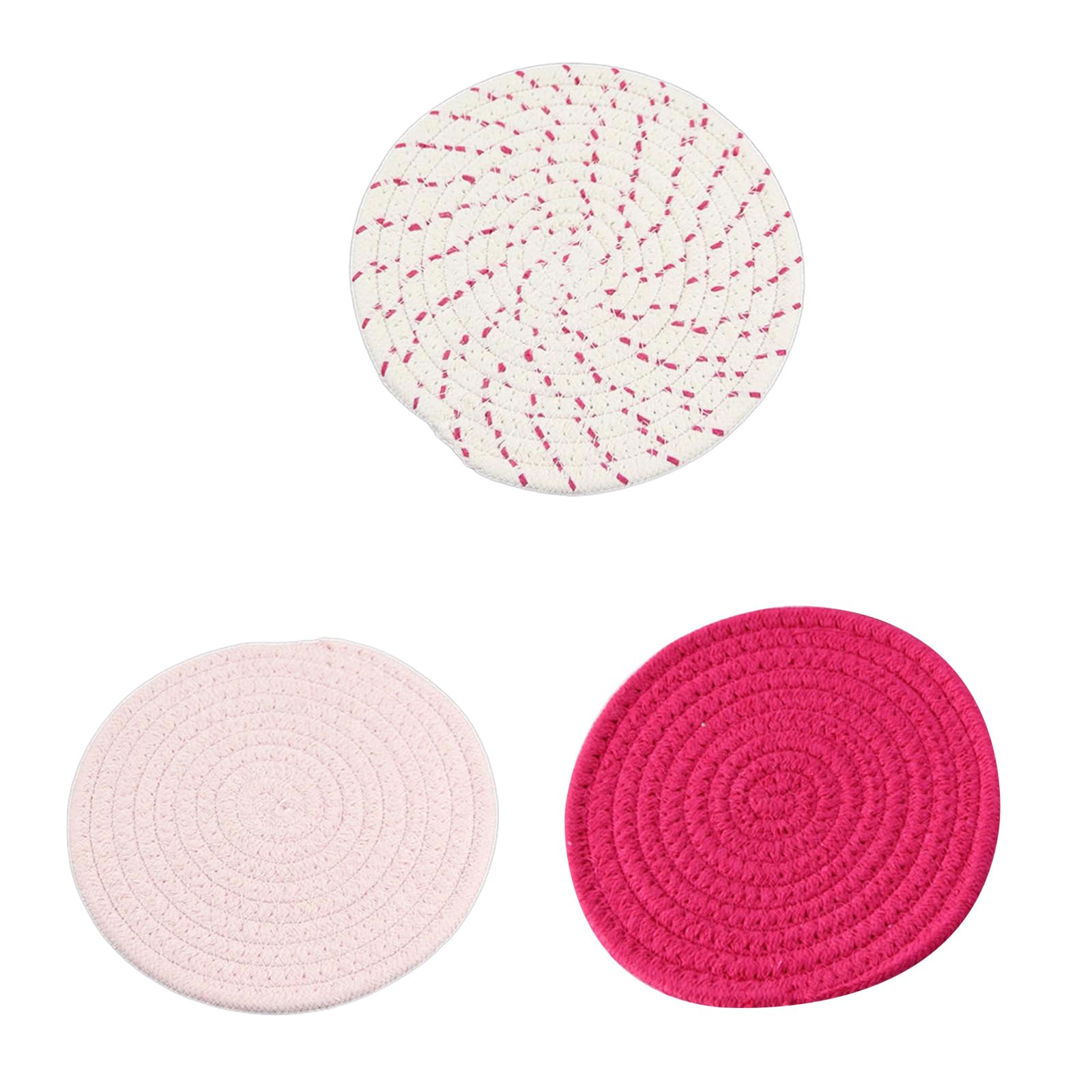 1/3pcs Handmade Cotton Thread Woven Round Thicken Mats Absorbent Cotton Cup