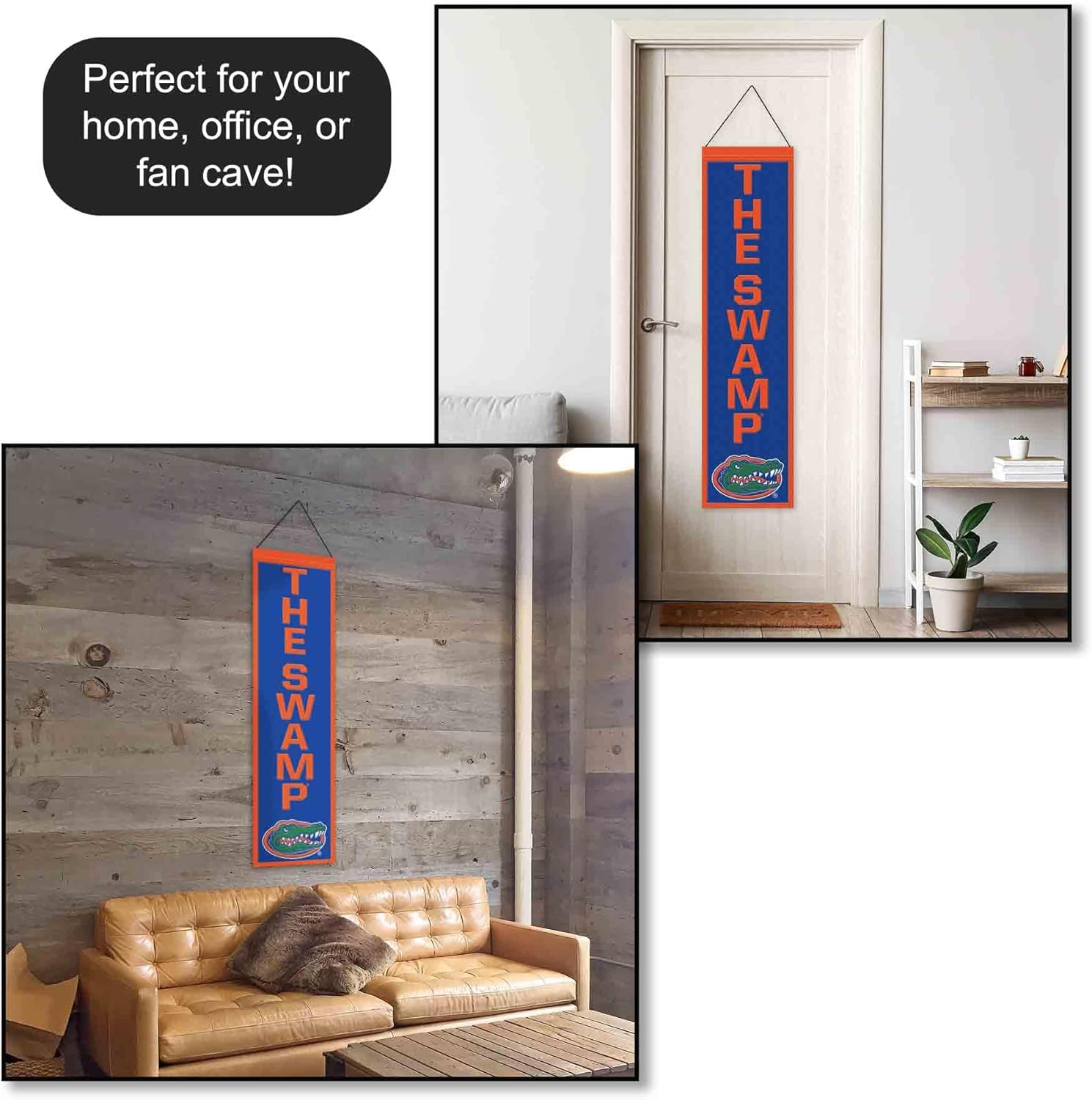 WinCraft University of Florida Gators The Swamp 8x32 Inch Vertical Wool Embroidered Hanging Banner