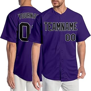 Custom Novelty Blouses & Button-Down Shirts Personalized Printed Stitched Baseball Jerseys Mesh Sport Shirts