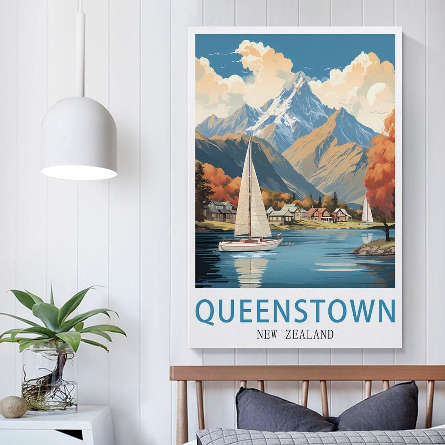 Queenstown New Zealand Vintage Travel Posters 16x24inch(40x60cm) Canvas Art Posters And Wall Art Picture Prints Modern Home Bedroom Decor Posters image 5