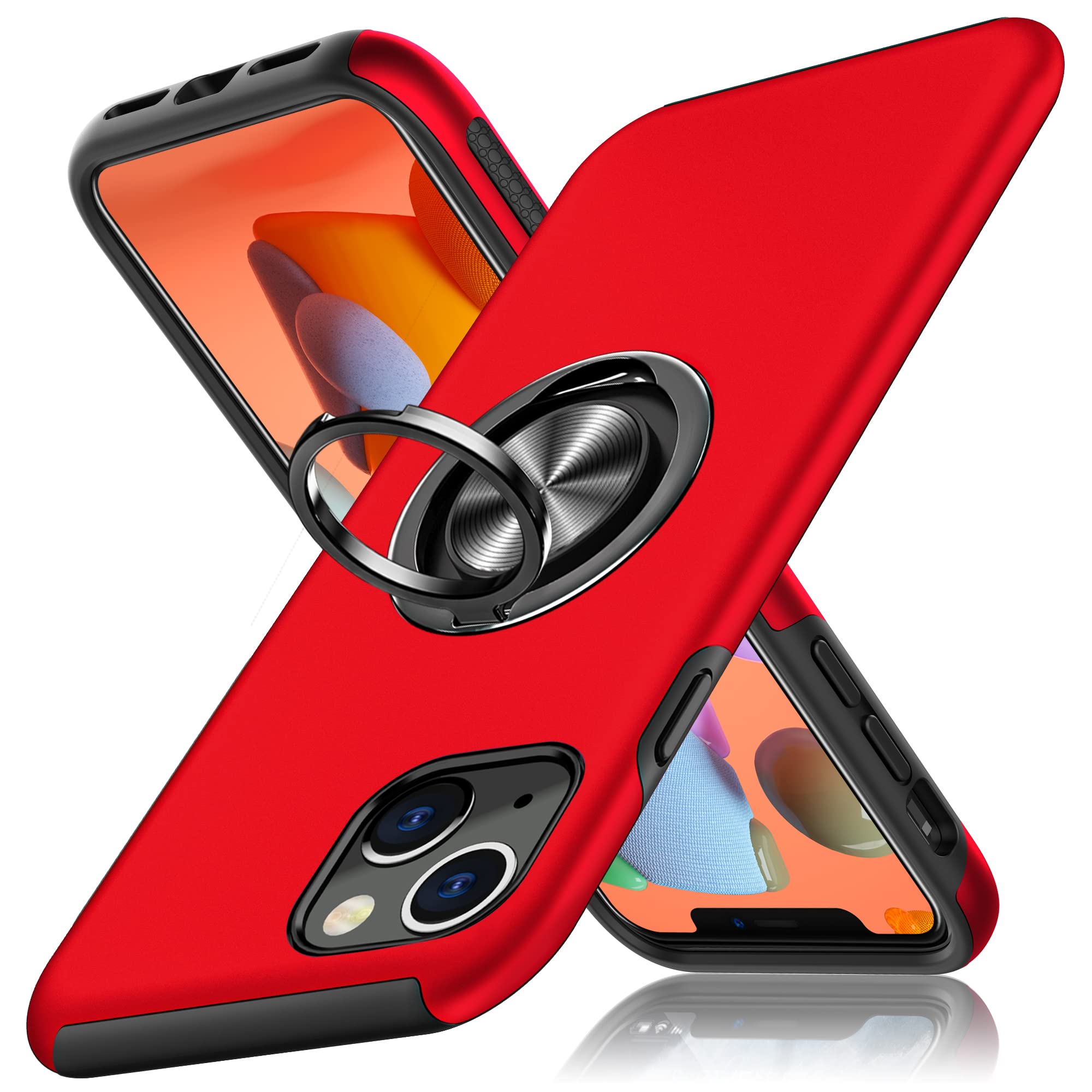 iPhone 13mini 滑り止め 指紋防止 携帯カバー 赤 リング付き 楽天市場】iPhone13mini ケース リング付き アイフォン13ミニ