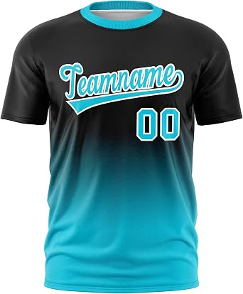Custom Gradient Baseball T-Shirt Personalized Sports Uniform Print Team Name Number Logo for Men Women Youth