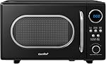 COMFEE' CM-M201K(BK) Countertop Microwave Oven with Express Cook, 6 Preset Menus and Kitchen Timer, 20L, 700W, Black