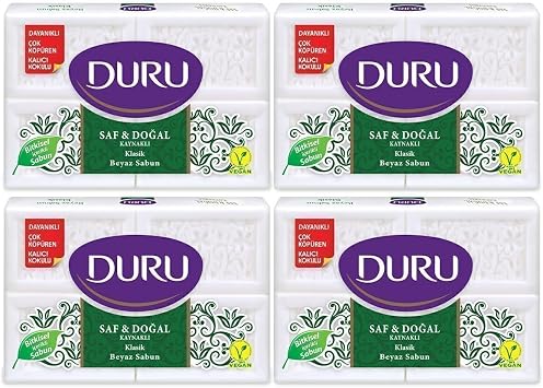 Duru Pure & Naturally Welded Classic 16 Pieces White Mold Soap 4X600Gr
